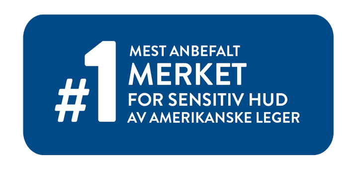 #1 mest anbefalt merket for sensitiv hud av amerikanske leger